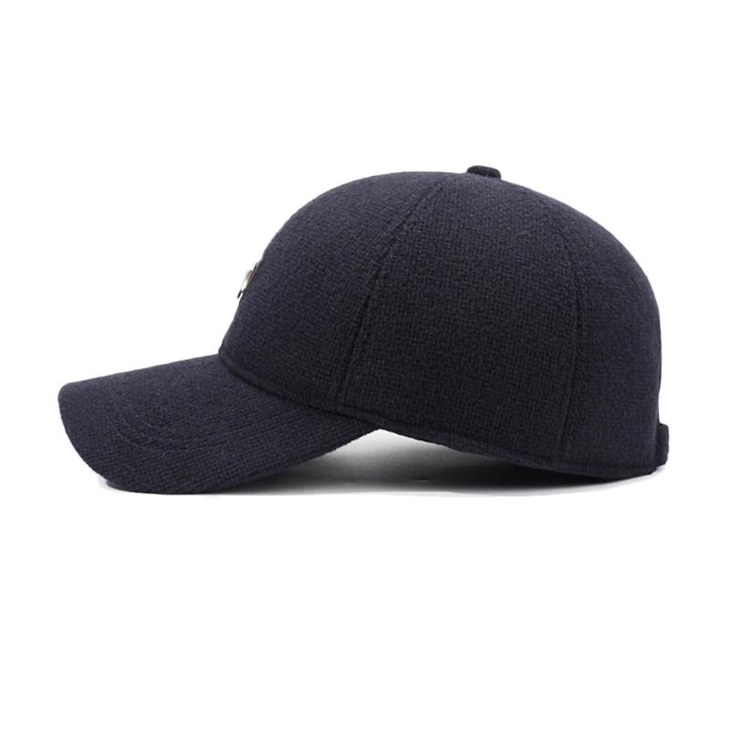 Middle-Aged Autumn Winter Cap Men's Velvet Thick Cap Outdoor Ear Protection Cold-Proof Baseball Cap