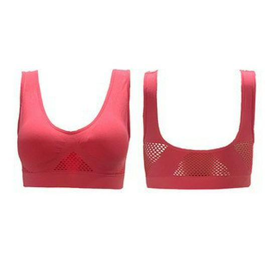 Mesh Breathable Hollow-Out Sports Bra - No Underwire Yoga Exercise Bandeau for Women
