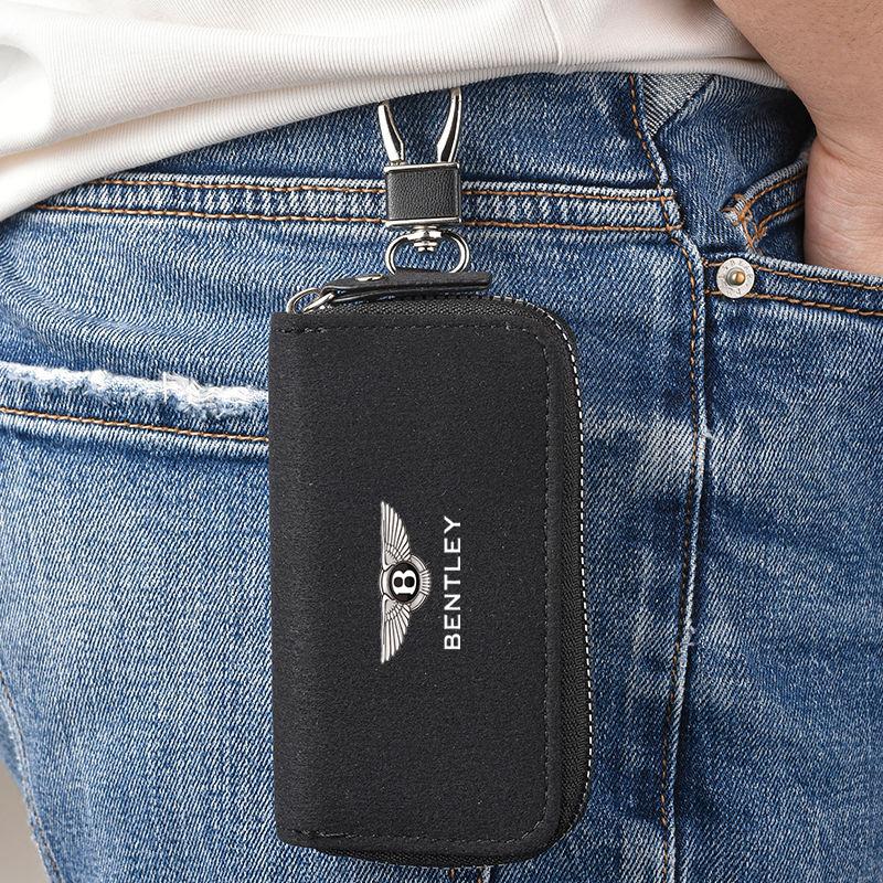 Genuine Car Key Bag Keychain Ultar-large Caoacity Storage Box for New Bentley Flying Spur Continental GT Bentayga Mulsanne HL1
