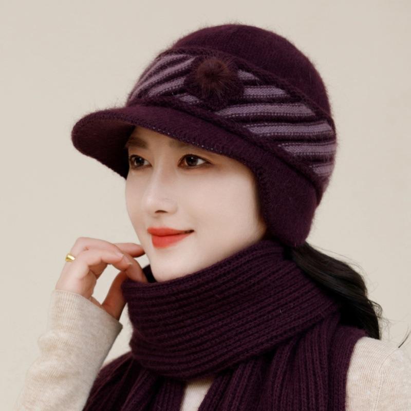 Уютный вязаный берет для женщин — зимнее тепло с защитой ушей — фото 4