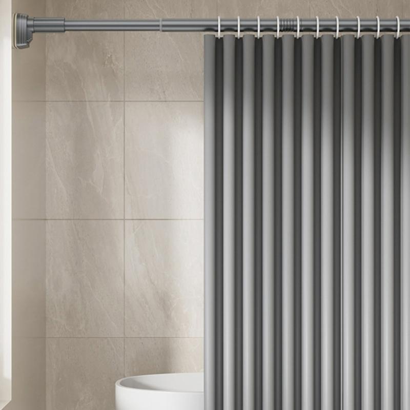 Retractable Clothes Drying Rod Easy To Install Spring Tension Curtain Rod Metal Telescopic Rods for Shower or Window
