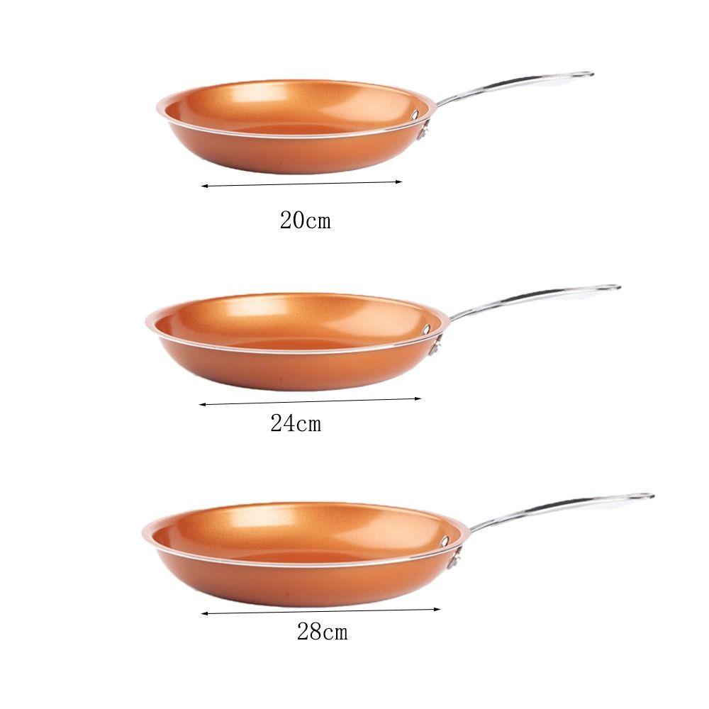 Nonstick Copper Frying Pan 8/10/12 Inch Cooking Pan Skillet Saucepan  Breakfast