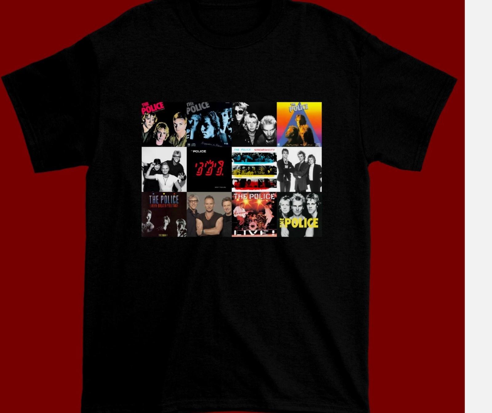 Rare The Police Band Full Album Black All Size Unisex T-Shirt S
