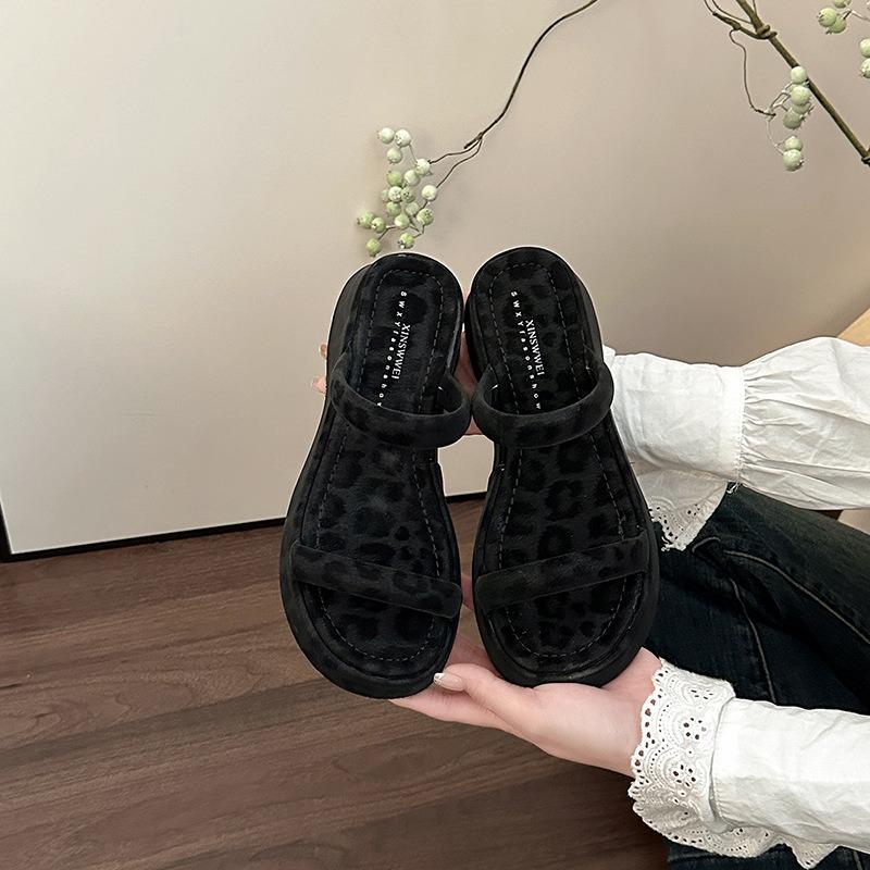 Small Crossbody Shoes Women's Shoes Fashionable Wedge Heels Slippers Casual Sandals