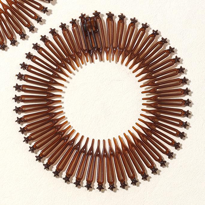 

Корейский стиль Звездная рисовая пудра Расческа и щетка для волос - Женский аксессуар для волос кофейный