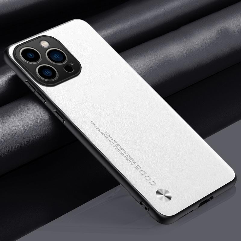 EUCAGR Luxury Ultrathin Leather Phone Case For iPhone 16 15 14 13 12 11 Pro Max XR XS Max Plain Skin Shockproof Soft Back Cover