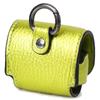 Keychain Pebble Leather Air Pods Pro Case Bag Charm Keychain Metallic Citrine CP197 [Coach] [Item]