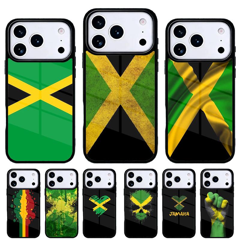 Jamaican Flag Phone Case for iPhone 17 16 15 14 13 Pro Max Back Cover for 12 11 Pro Coque