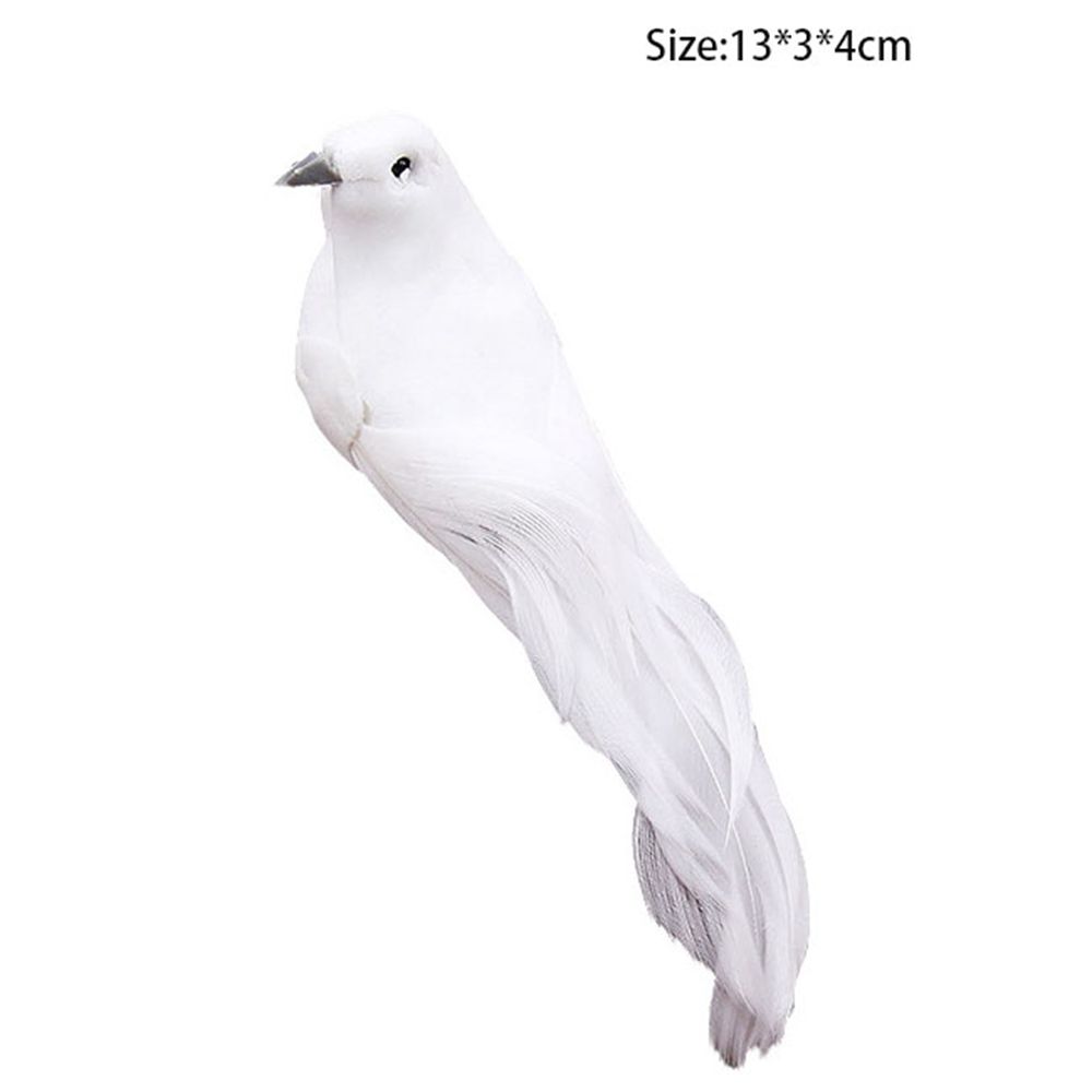 Christmas With Clip Photography Props Home Furnishing Fake Bird Imitation Bird Dove Feather Bird