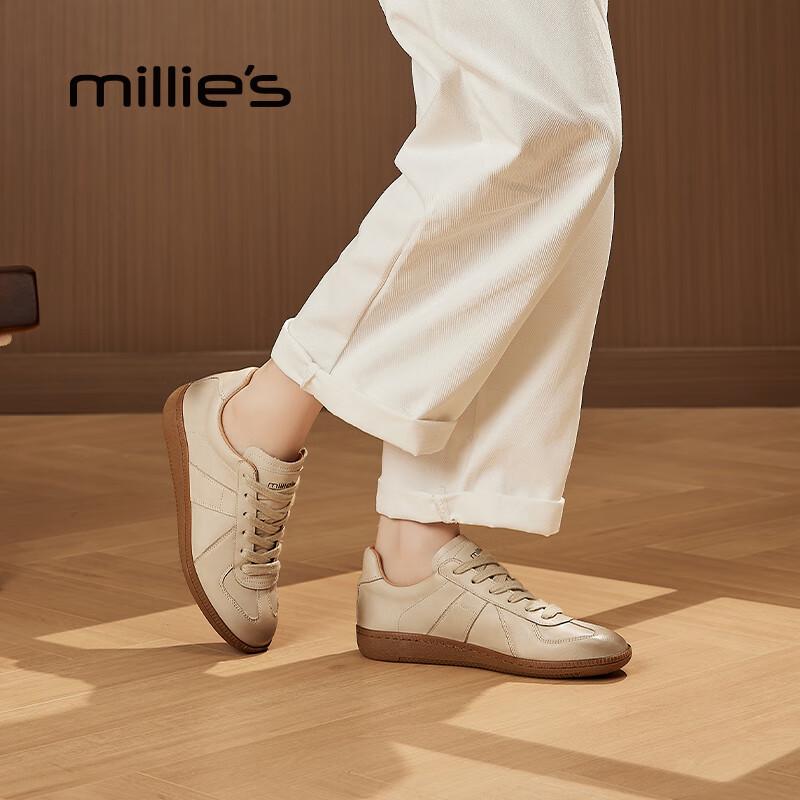 Millies Women s Vintage Leather German Trainer Shoes 37