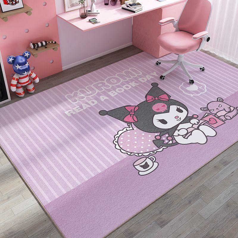 Girl'S Heart Household Crystal Velvet Floor Mat Non-Slip And Wear-Resistant Study Child Climbing Mat Bedroom Cool Bedside Blanket
