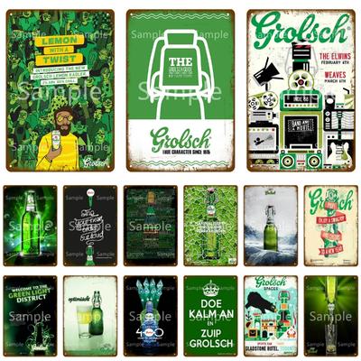 Citron s twistem Grolsch Samolepky Pítko Vintage plechové cedule Pivo Bar Pub Klub Restaurace Dekorace stěny YL052