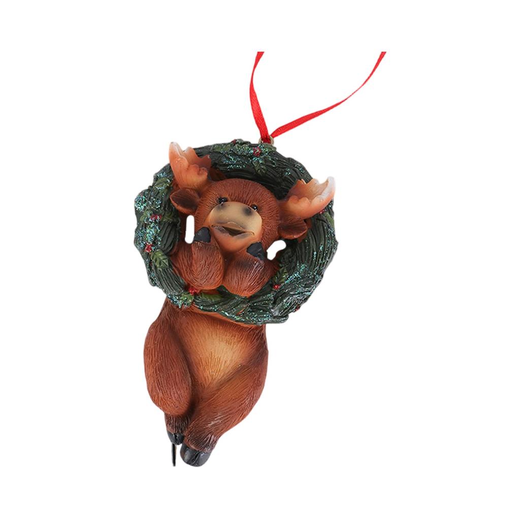 Simulation Animal Pendants, Christmas Ball Resin Crafts Decoration, Home Room Living Room Christmas Gift Ornaments.