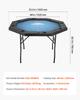 VEVOR Foldable Poker Table, 8 Player 1220 Mm Folding Casino Leisure Table with Padded Rails & Cup Holders