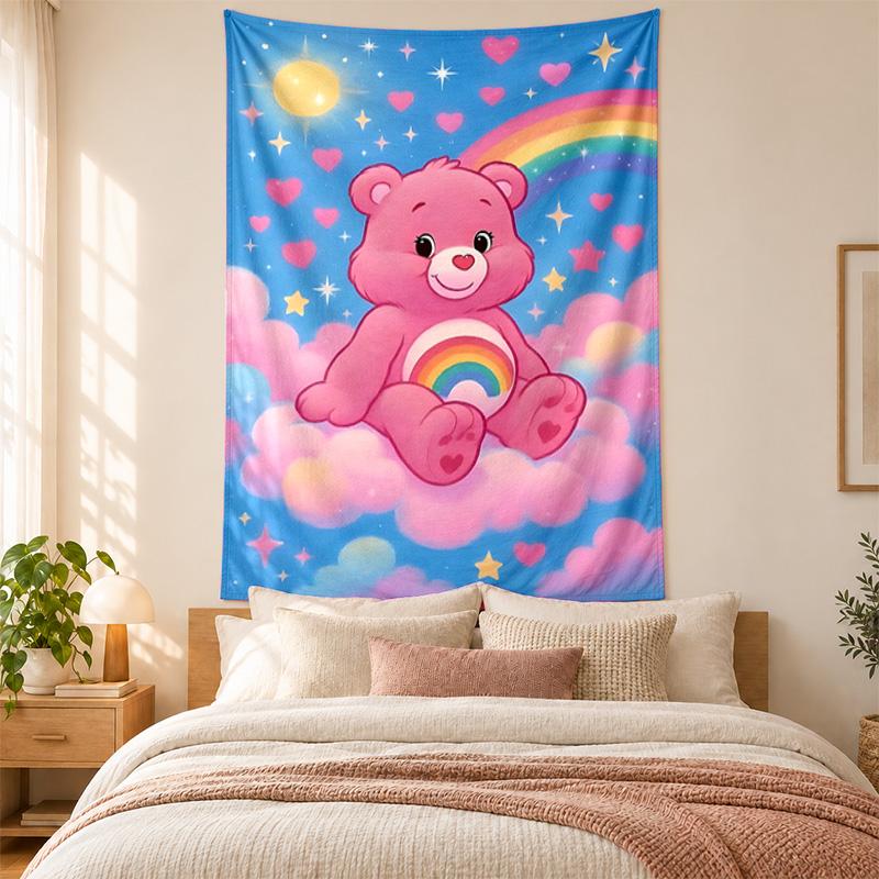 Care bear Tapestry highquality for decorating living room bedroom dorm walls ideal as bedroom wallart orholiday gift