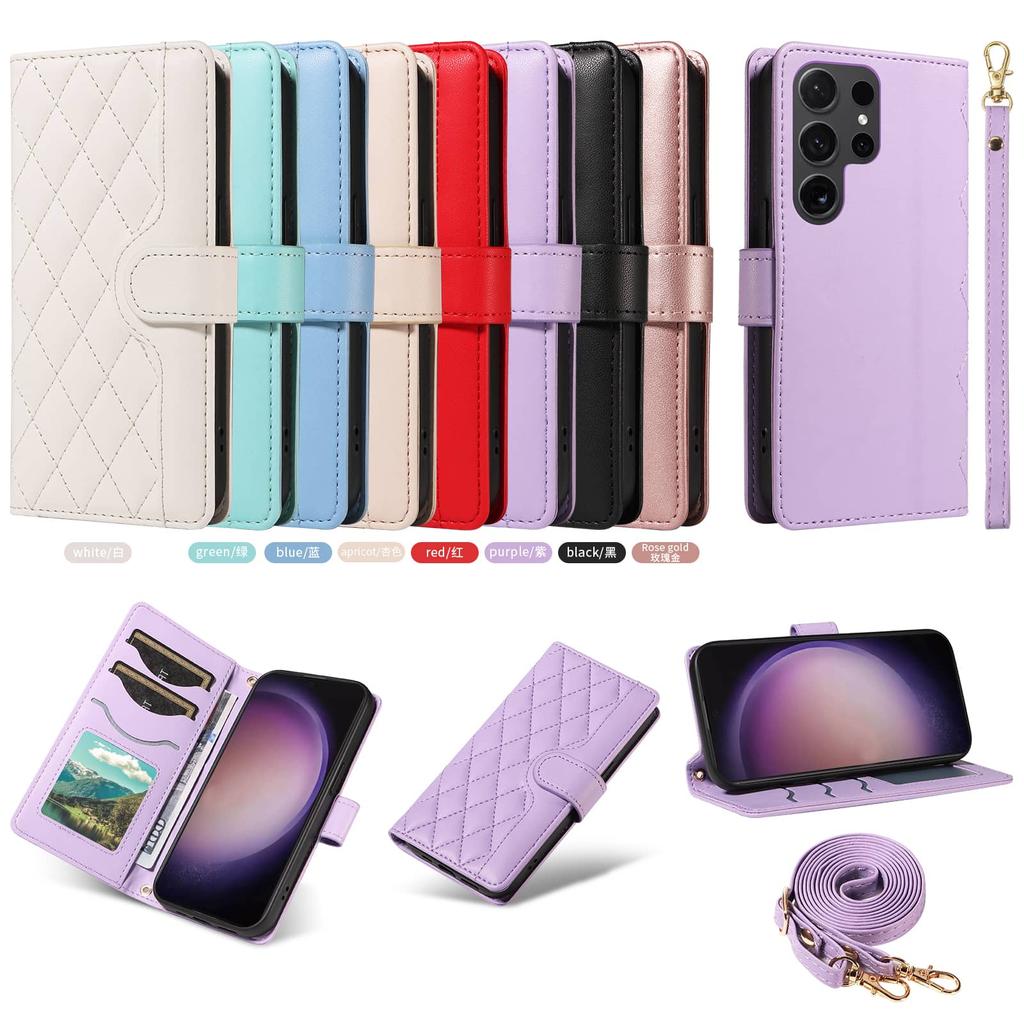 for Samsung Galaxy S24/S23/S22 Ultra/S24 FE/S23 FE S24 Plus Wallet Case for Women, Flip Cover with Card Holder Kickstand Case