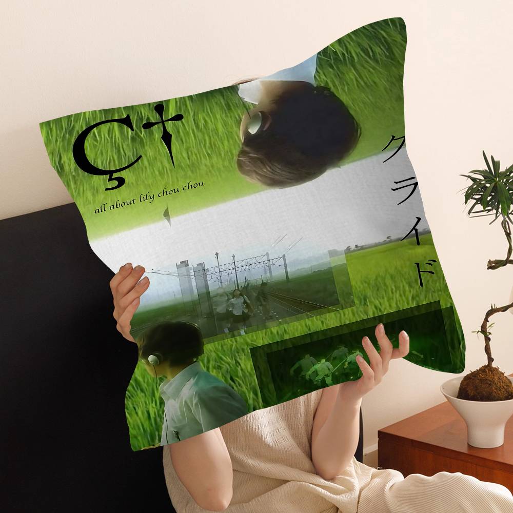 

Movie A-All About Lily Chou-Chou Cushion Cover Pillow Cover Decor Pillowcase Printed Cushion Case For Couch 12x12Inch