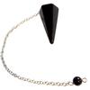 Simple Faceted Pendulum of Dowsing In Black Agate Agate 4cm New