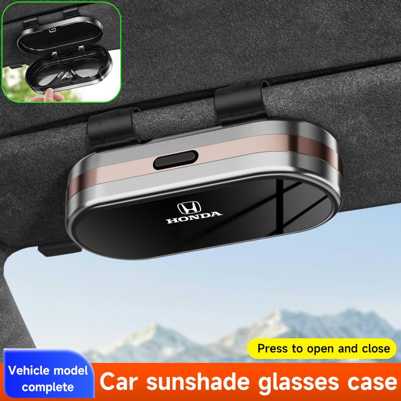 For Honda Civic CRV Accord Jazz HRV Stepwgn Prelude Insight Odyssey Vezel Car Visor Sunglasses Car Glasses Case Glasses Clip Box