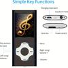 Classic MP3 MP4 player, music player with 32 GB memory card and high-quality headphones, portable digital music player/video/recording/e-book reader/