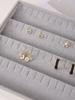 Velvet Jewelry Display Tray Exquisite Jewellery Holder Portable Ring Earrings Necklace Organizer Storage Box Organizator Trays