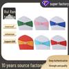 Elastic Satin Chair Sash: Wedding & Banquet Decoration Bow