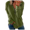 Women's Solid Color Long-sleeved Top With Zipper Sportswear Jacket Sweater
