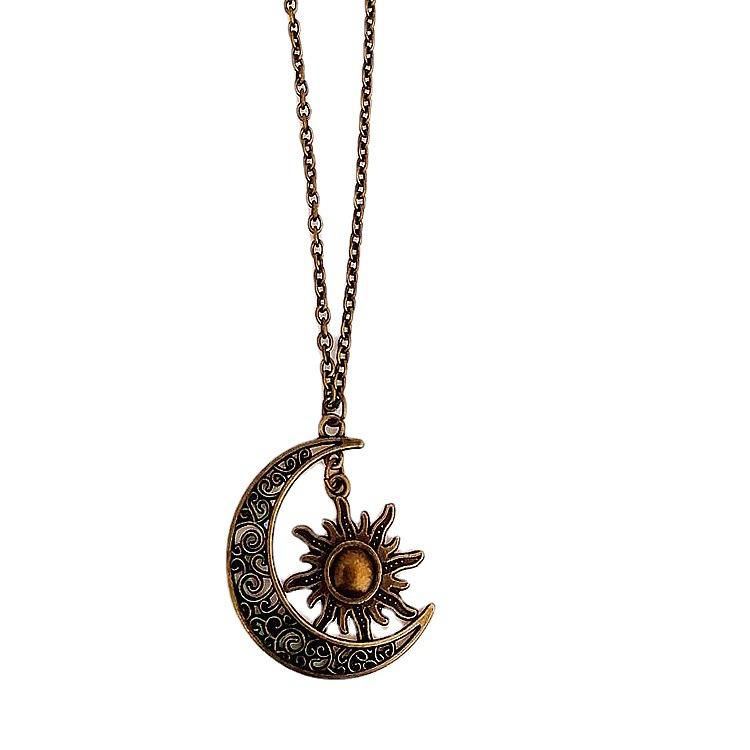 A Necklace Of Moon, Sun, And Stars Suitable For Daily Wear