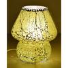 Mushroom Shaped Mosaic Glass Lamp for Home/Office/Festival Decoration (Bulb Not Included) (23 Cm)