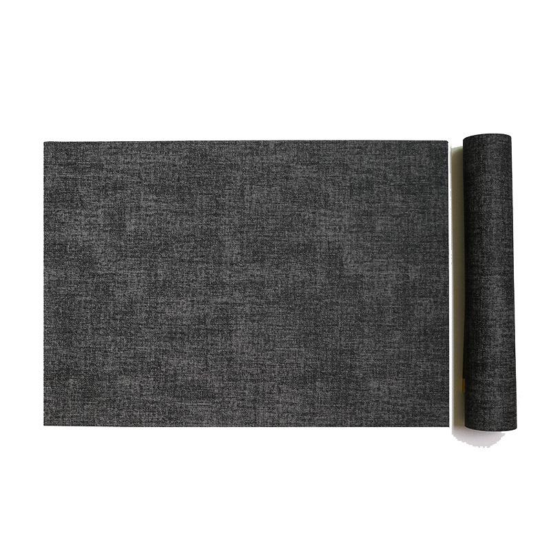 

New Linen Texture Leather Table Mat Morandi Color Waterproof Tablecloth Table Mat Coffee Pad Non Slip Heat Resistant Table Cover 43x30cm&Rectangular темно-сірий
