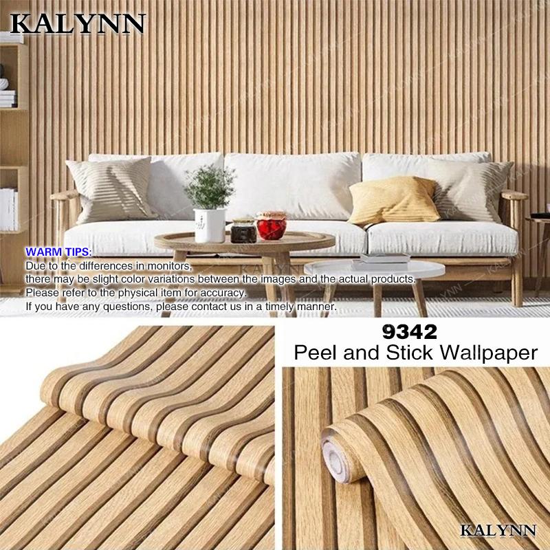 Peel and Stick Wallpaper Wood Plank Faux Wood Contact Paper Removable Self-Adhesive Vintage Wall Covering Prepasted Decorative S