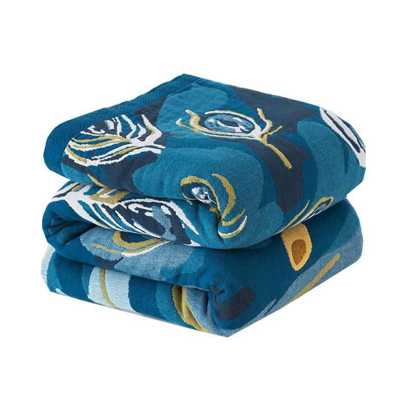 Summer Cotton Gauze Enlarged Thickened Throw Blanket Towel Quilt Cover Blanket Office Nap Blanket Household Air Conditioning Single Blanket