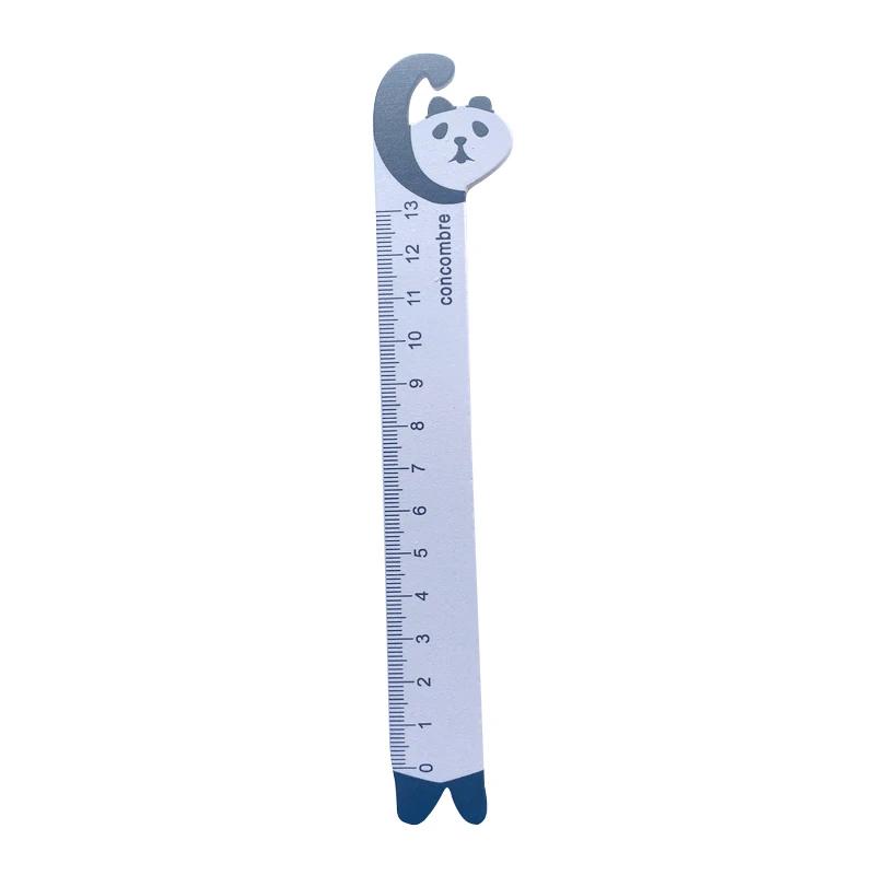 2Pcs 15cm Stationery Gift School Supplies Panda Frog Cat Pig Cartoon Animal Creative Student School Straight Ruler Wooden