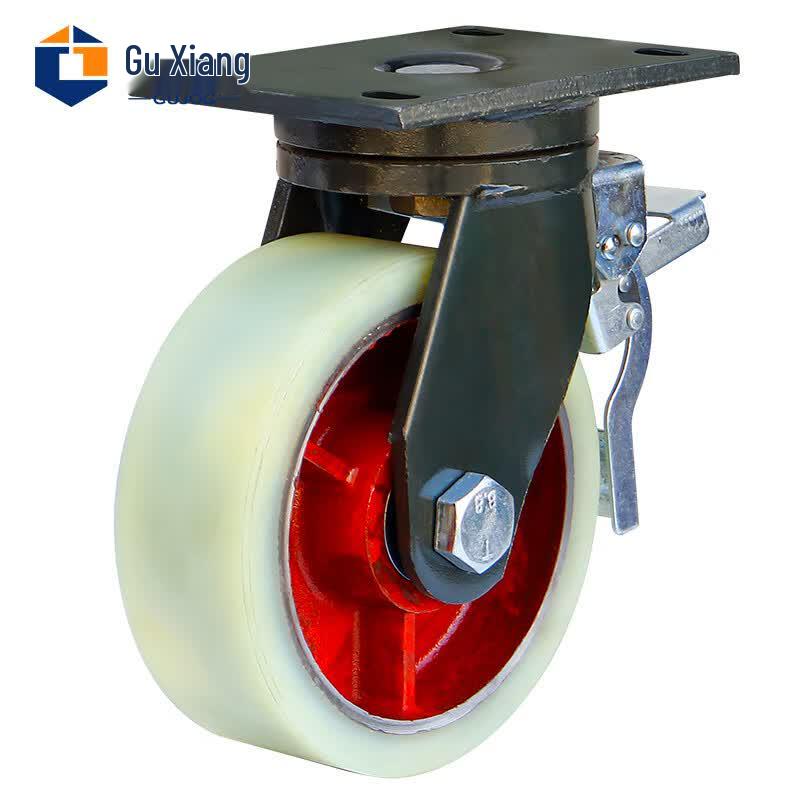 Guxiang Heavy Duty 8-inch Iron Core Nylon Swivel Caster