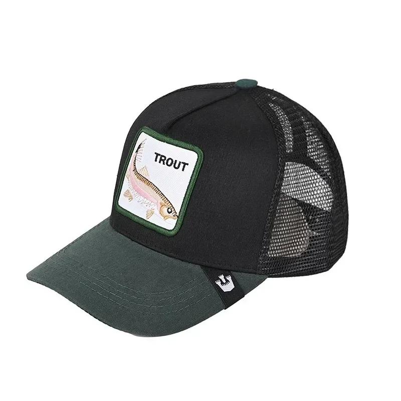 Șepci de baseball Bărbați, femei, șapcă snapback hip hop, cu animale de modă, broderie de vară, șapci de camioner din plasă respirabilă, îmbrăcăminte de stradă, os