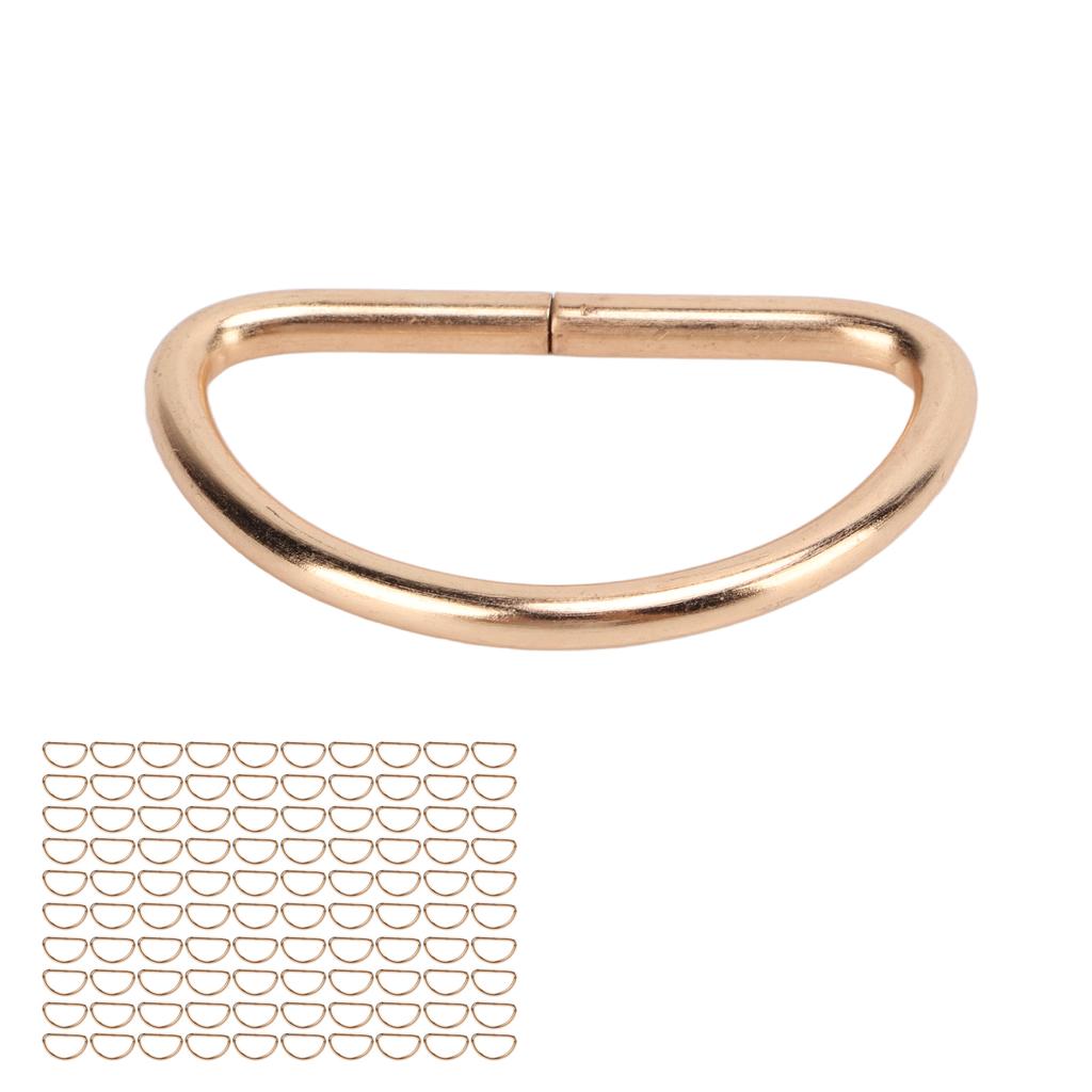 100pcs D Rings Dog Collar Metal D Rings for Dog Chest Straps Pet Suitcases Accessory