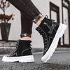 Herren Outdoor Bequeme Coole Canvas Schuhe Für Herren Lässige High Top Sneaker Plateau Skateboard Schuhe Schnürstiefel lässig