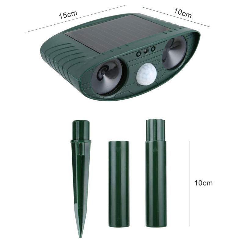 Ultrasonic Solar Animal & Insect Repeller with Infrared Sensing
