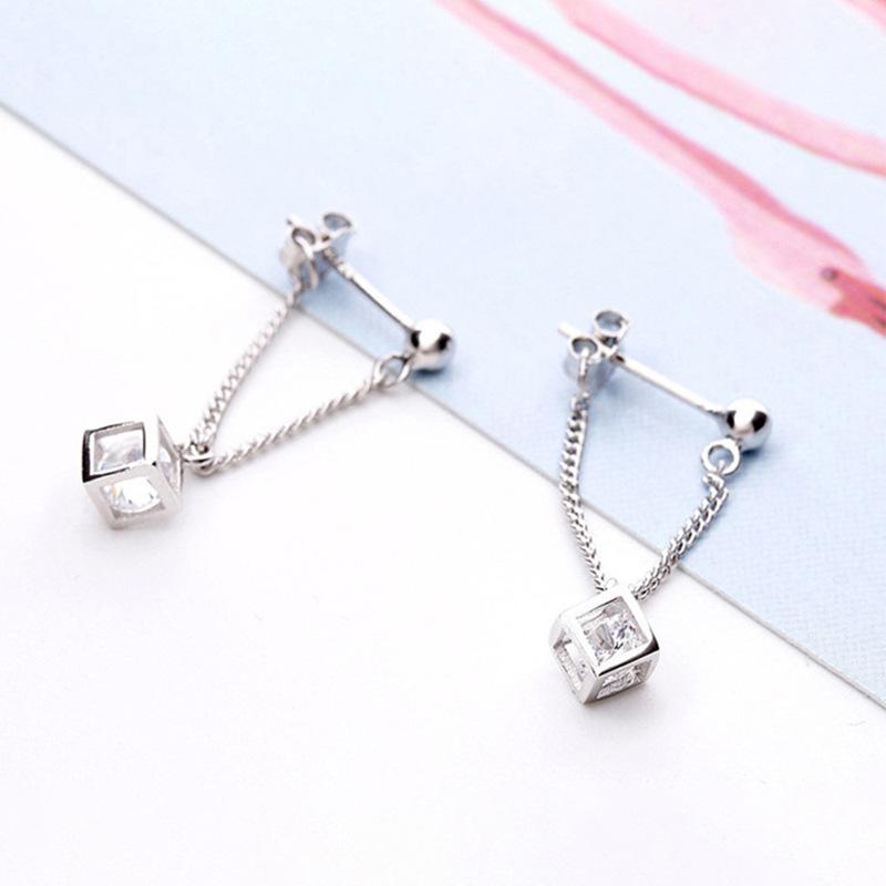 

Корейская версия ожерелья с кисточками «Темперамент», женские серьги с полыми кубическими цирконами и кубической любовью