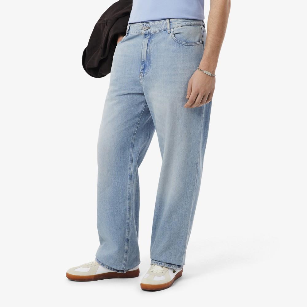 [lacoste] Men's Loose Fit Denim Bermuda Shorts HH4963-56GMKU