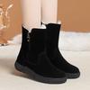 Women's Winter New Shearling High Top Snow Boots Thick Sole Non Slip Thicken Plush Keep Warm Flat Sole Ankle Cotton Boots