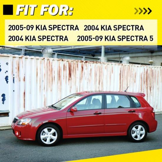 4x Black Exterior Door Handles For 2005-2009 Kia Spectra Driver & Passenger Side