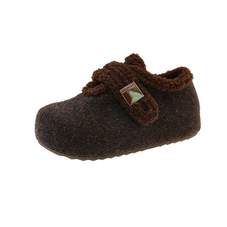 Retro cold-proof Birkenstock wool shoes winter new thick-soled warm cotton shoes