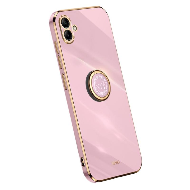XINLI For Samsung Galaxy A04e 4G/F04 4G/M04 4G Case Kickstand Electroplated TPU Cover