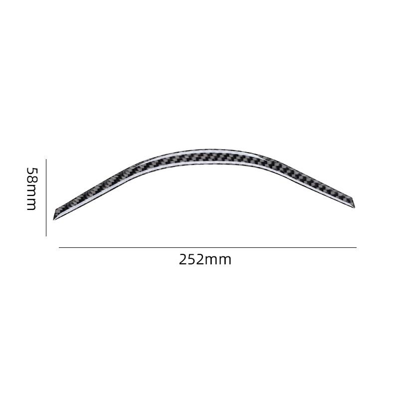 1PC Real Carbon Fiber For Tesla Model 3 Model Y 2017-2022 Car Steering Wheel Under Trim Strip Sticker Car Interior Accessories