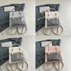 Pu Double Shoulder Bag For Women With Large Capacity And Clear Handheld Design For Daily Use
