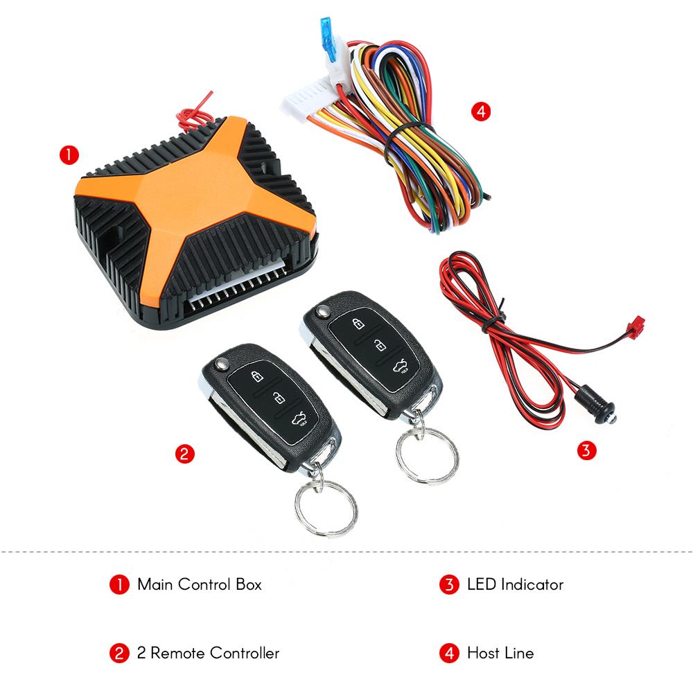 Buy Universal Car Door Lock Keyless Entry System with Trunk Release Button Remote Central