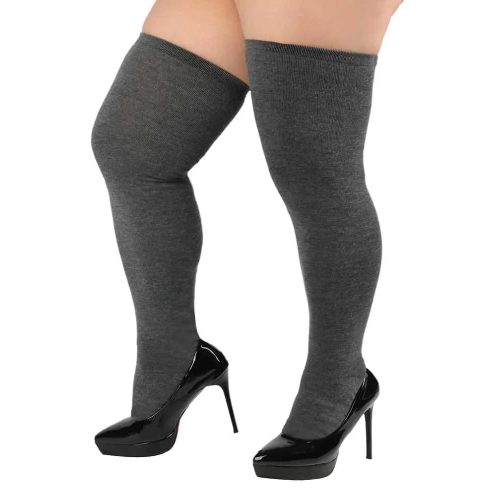 

Knee High Socks Plus Size Shaping Leg Slimming Thigh High Stockings Over Knee Sock For Curvy Full Women (Shaper Effect) Xxxxxl 3XL