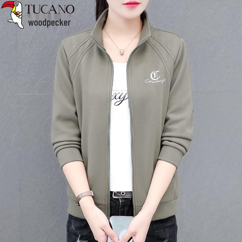 

Женская универсальная куртка с воротником-стойкой для весны и осени XL