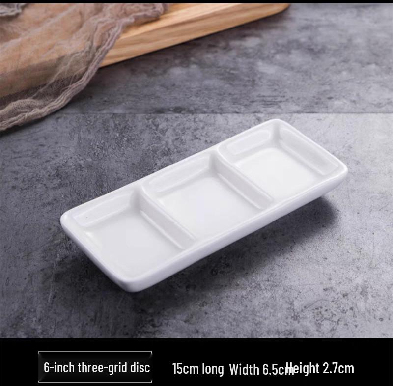 Pure White Ceramic Soy Sauce & Seasoning Dish for Hotel Use
